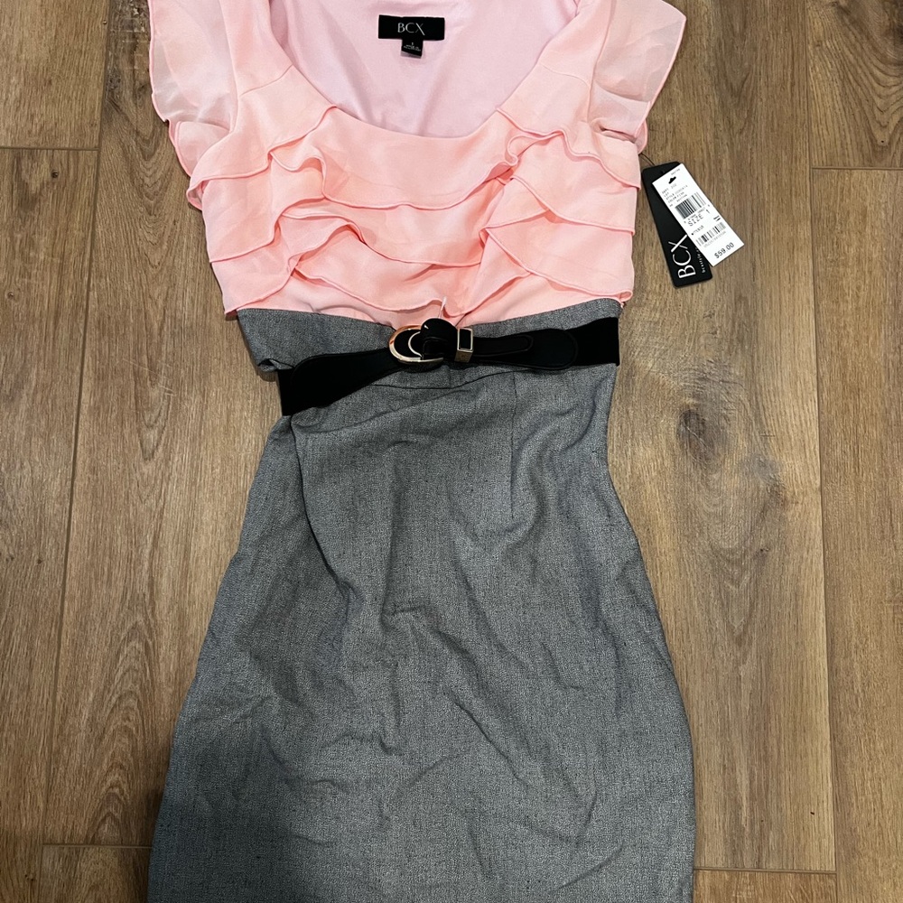 BCX Pink Ruffle Dress